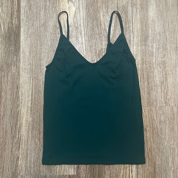 Express Ribbed Cropped Strap Top - Picture 1 of 5